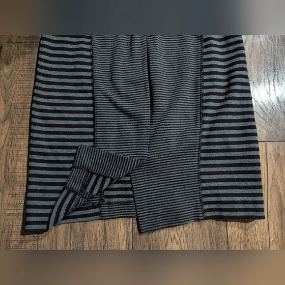 Calvin Klein Womens Size 6 Black & Gray Dual Striped Sheath Dress Cap Sleeves - Picture 13 of 15